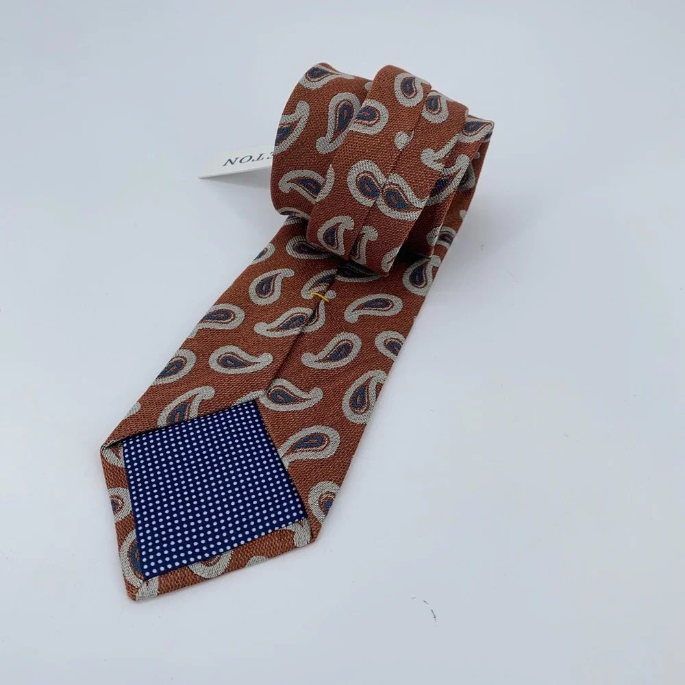 Eton Tie Mens One Size Multi Paisley Silk Classic Luxury Necktie‎ Italy Made NWT